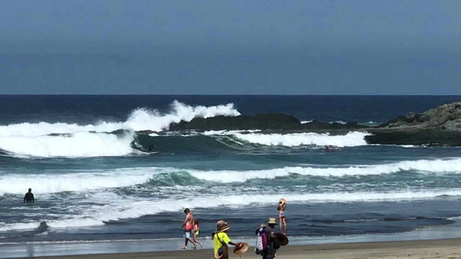 Surf lineup at Cerritos Beach, Baja California Sur