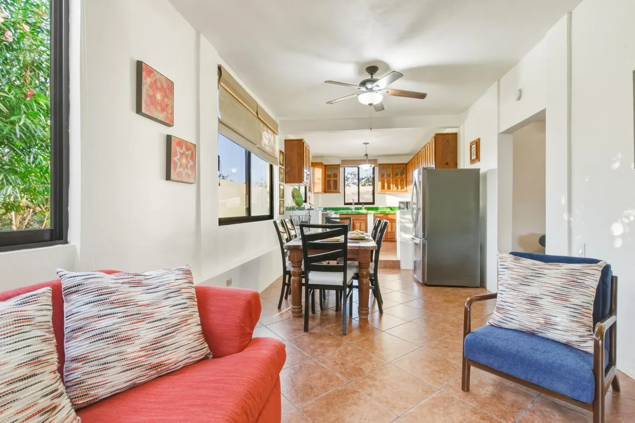Dining Room/Kitchem at Casa San Pedrito double lot in El Pescadero