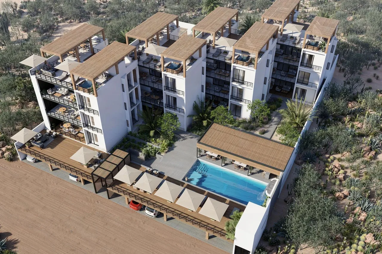 Aerial view at Ciudad Last Penthouse in Cerritos