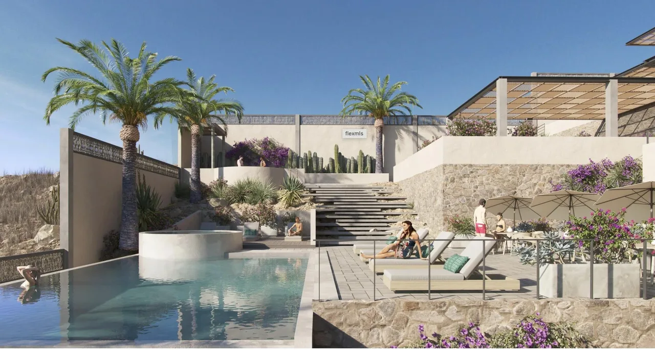 Artist rendering of a two-bedroom condo at Halo of Cerritos, Cerritos, Baja California Sur; development context, not unit-specific
