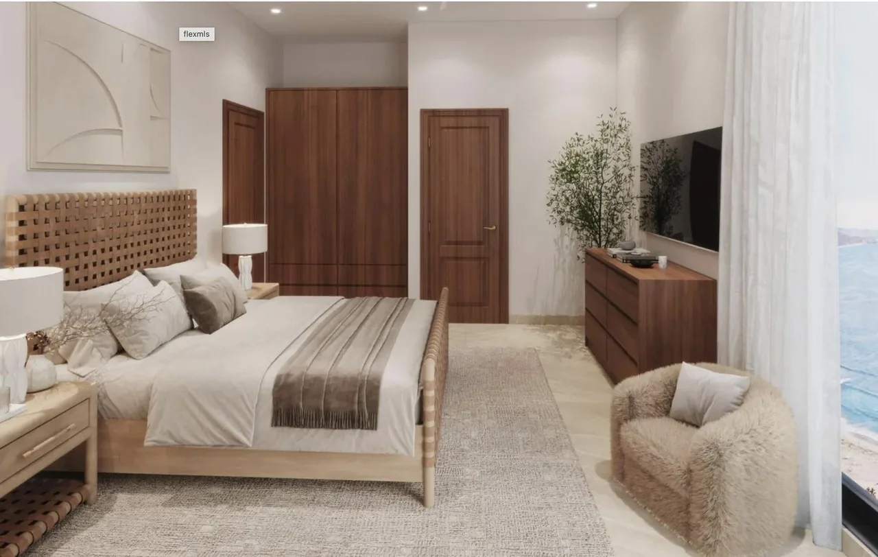 Artist rendering of a two-bedroom condo at Halo of Cerritos, Cerritos, Baja California Sur