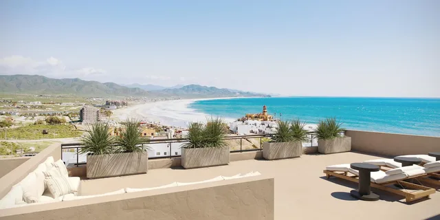 Artist rendering of a two-bedroom condo at Halo of Cerritos, Cerritos, Baja California Sur