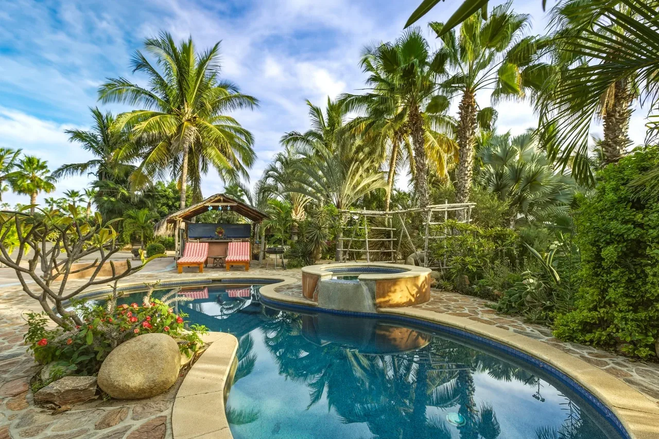 Flora del Mar Pool at Flora del Mar Hacienda in Todos Santos