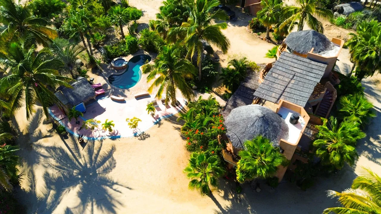 hacienda pool at Flora del Mar Hacienda in Todos Santos