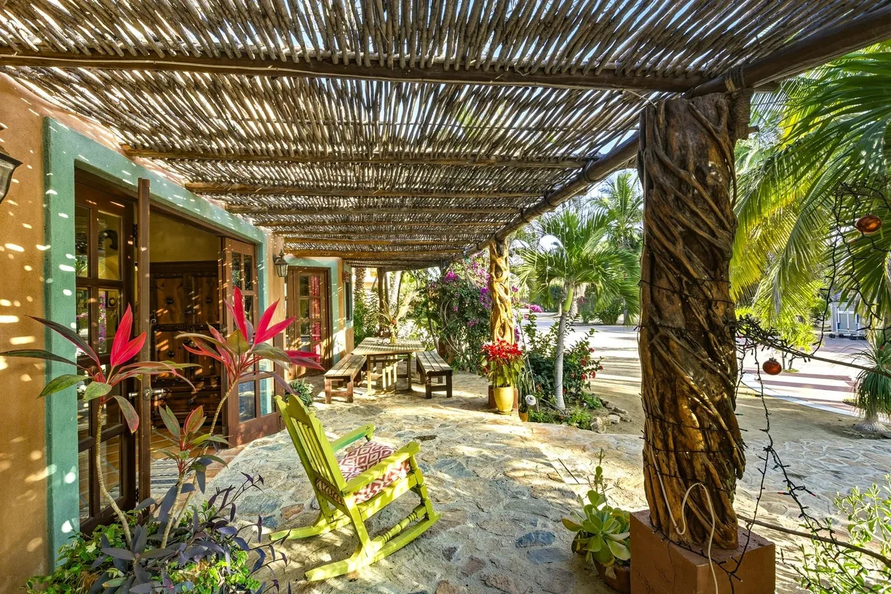 Covered Patio at Flora del Mar Hacienda in Todos Santos