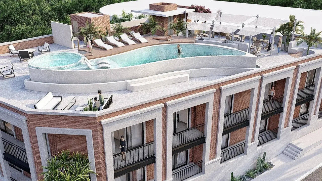 Artist rendering of a two-bedroom condo at Todos Santos, Baja California Sur