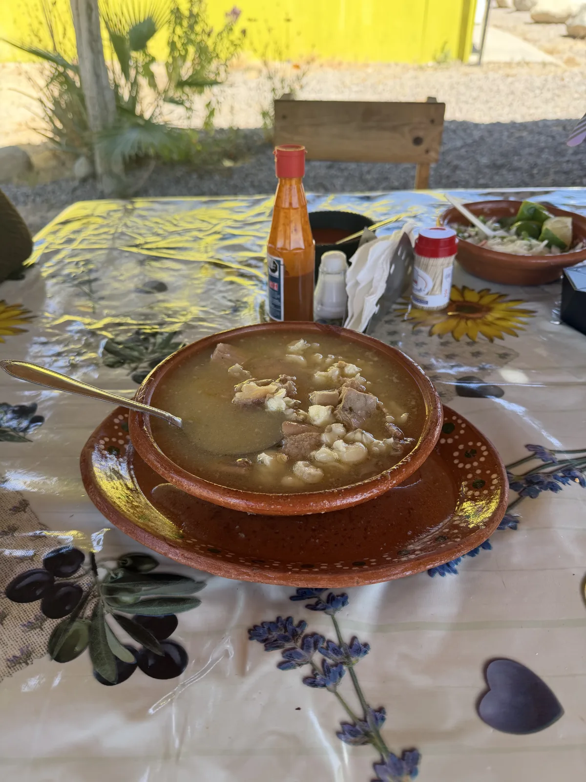 Menudo en salsa verde at Cocina de Mary in El Pescadero
