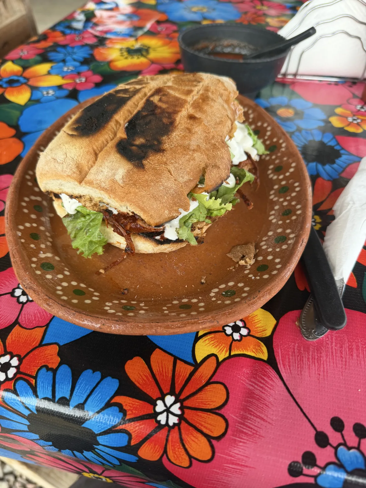 Carne torta served at Cocina de Mary in El Pescadero